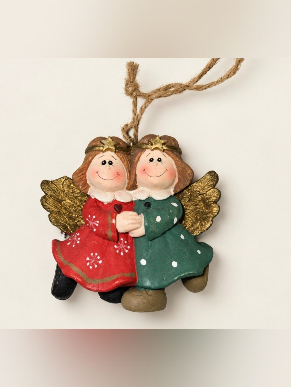 Vintage enesco "best friends" angel ornament